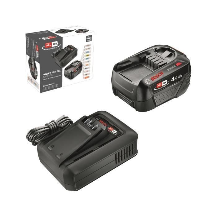 Pack Batterie 18V 4 Ah + chargeur AL 18V-44 - Bosch - POWER FOR ALL 18V 1 Pack Batterie 18V 4 Ah + chargeur AL 18V-44 - Bosch - POWER FOR ALL 18V 1