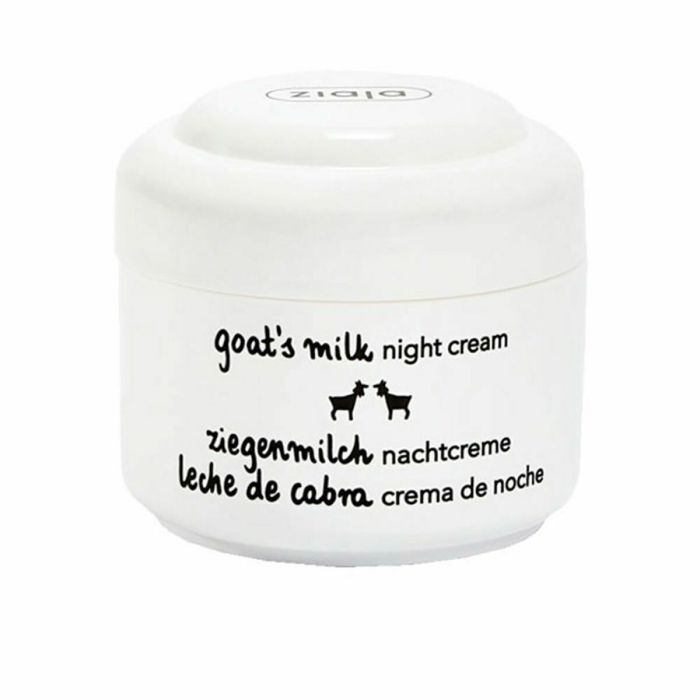 Ziaja Crème Visage Nuit Lait de Chèvre 50 ml - Soin Anti-Rides et Hydratant pour Peaux Sèches