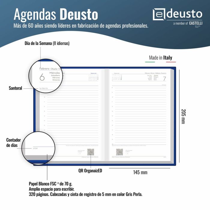 Livre de compte Deusto PREMIUM Vert A5 14,5 x 20,5 cm 2026 7 Livre de compte Deusto PREMIUM Vert A5 14,5 x 20,5 cm 2026 7