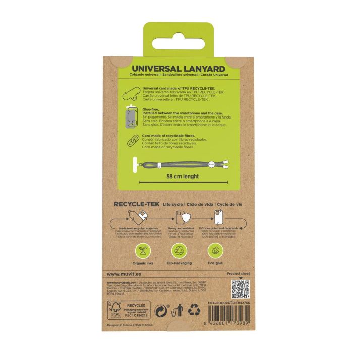 Cordon pour téléphone mobile Muvit for Change Rose 2