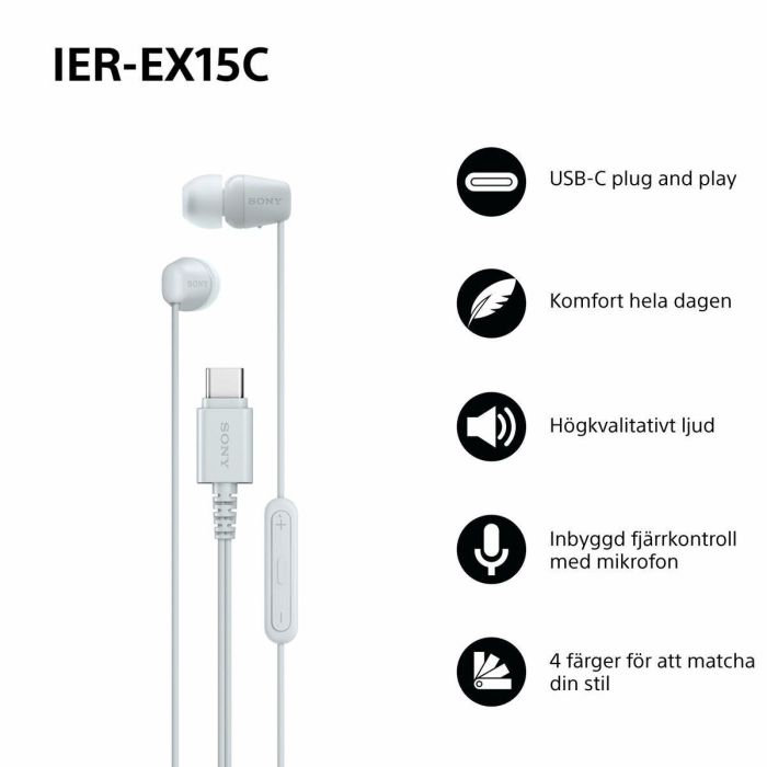 Casque Sony IEREX15CW Blanc 10