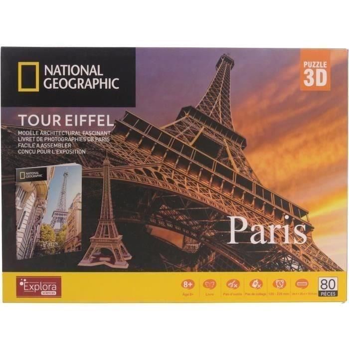Puzzle 3D - Tour Eiffel - Jeu de construction - EXPLORA - 80 pieces - Des 8 ans 4 Puzzle 3D - Tour Eiffel - Jeu de construction - EXPLORA - 80 pieces - Des 8 ans 4