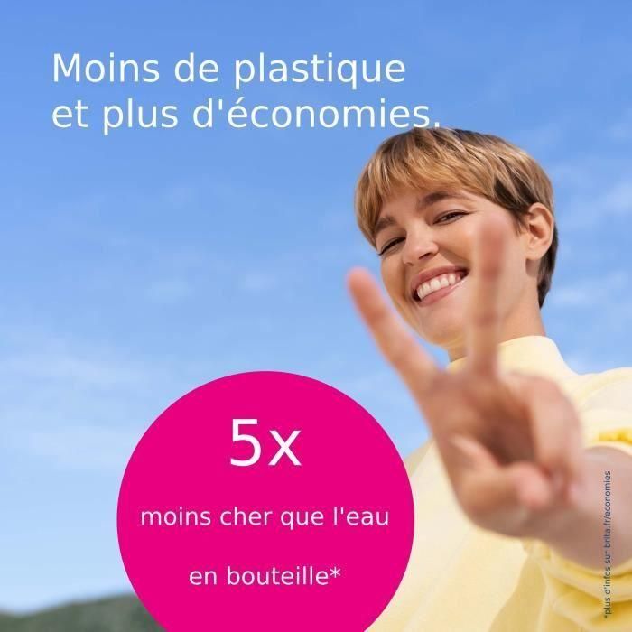 Carafe filtrante en verre BRITA - Model One bleue - Capacité 2,5L dont 1,5L d'eau filtrée - 1 Cartouche Maxtra Pro All-In-1 incluse 4