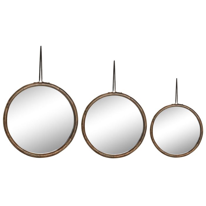 Miroir mural Home ESPRIT Naturel Tropical (3 Pièces) 0 Miroir mural Home ESPRIT Naturel Tropical (3 Pièces) 0