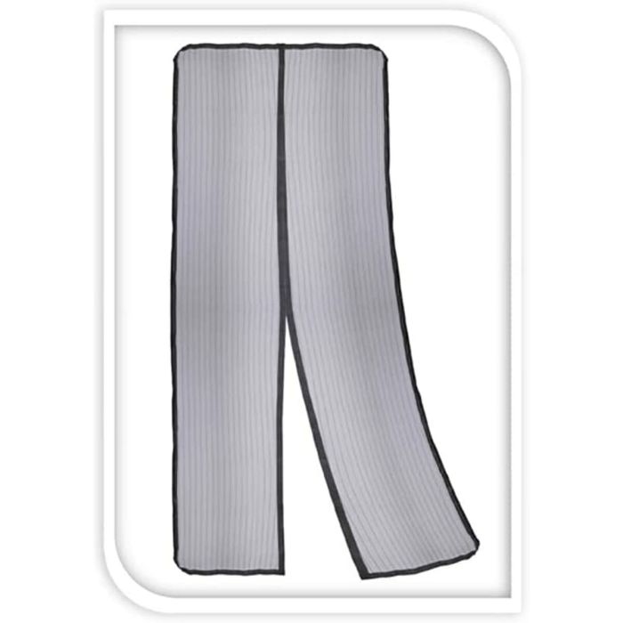 Moustiquaire Progarden Magnétique 2 Pièces Portes Fibre de Verre Noir (50 x 220 cm) 2