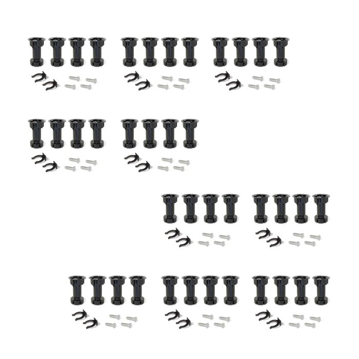 Emuca Lot de 10 kits de pieds de réglage pour meubles Bone, avec base pré-assemblée, hauteur 100mm, réglable 98-115mm, Plastique, Noir 0 Emuca Lot de 10 kits de pieds de réglage pour meubles Bone, avec base pré-assemblée, hauteur 100mm, réglable 98-115mm, Plastique, Noir 0