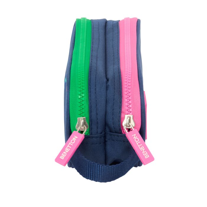 Trousse Fourre-Tout Double Benetton Damero Blue marine 21 x 8 x 6 cm 2 Trousse Fourre-Tout Double Benetton Damero Blue marine 21 x 8 x 6 cm 2