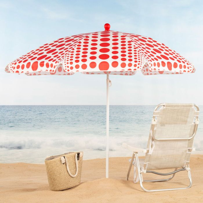 Parasol de plage Aktive Rouge 200 x 205 x 200 cm (6 Unités) 5 Parasol de plage Aktive Rouge 200 x 205 x 200 cm (6 Unités) 5