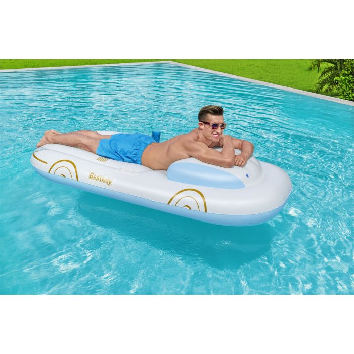 Bestway Matelas Gonflable Croisière avec Dossier et Poignées 228x108 cm Plage et Piscine 43651 4