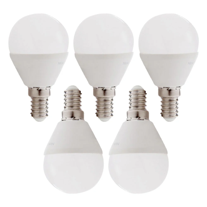 Pack 5 Ampoules LED E14 5W 500Lm 6000K 40.000H HO-P45-E14-5W-RC-CW-AP 2