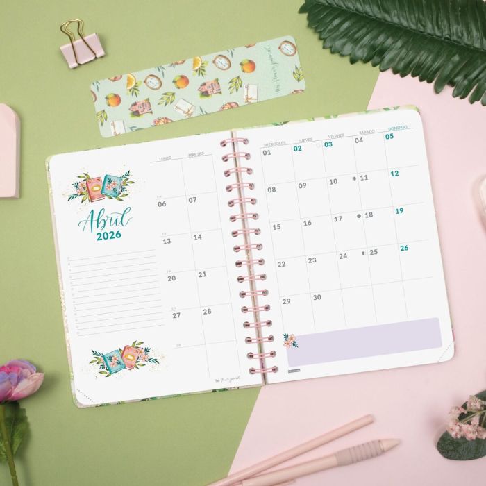 Agenda Finocam THE FLOWER JOURNAL A5 15,5 x 21,2 cm Rose 2026 5