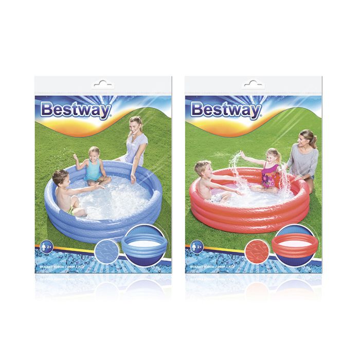 Bestway Piscine Gonflable Enfant 3 Anneaux Eco Couleur assortie 152x30cm +2ans Jardin 51026 3