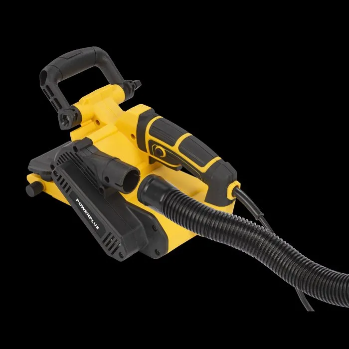 Powerplus Ponceuse à Bande Électrique POWX0461, 900 W, Bande Abrasive 533 x 76 mm, Vitesse Réglable 0-400 min-1, avec Mallette de Rangement et 3 Accessoires