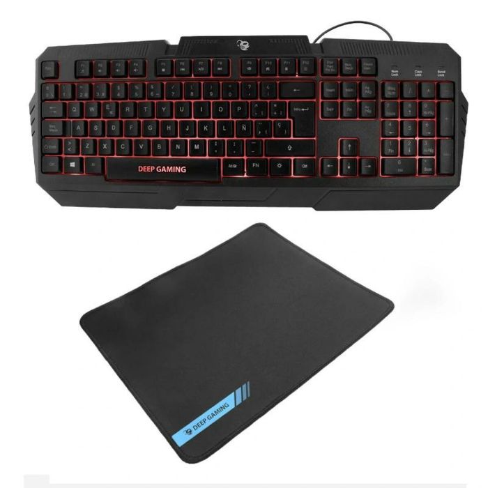 Pack Gaming DeepGaming Noir Espagnol Qwerty 1 Pack Gaming DeepGaming Noir Espagnol Qwerty 1