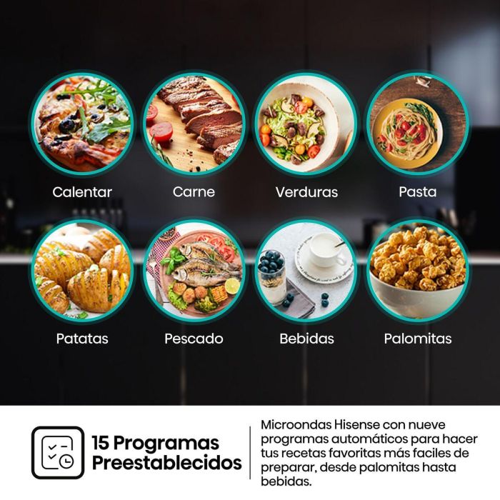 Micro-ondes avec Gril Hisense BIM320G41X 800 W 20 L Acier 18