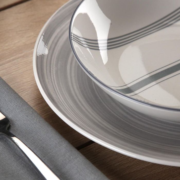 Assiettes Versa VORTEX Gris Porcelaine 18 Pièces 1 Assiettes Versa VORTEX Gris Porcelaine 18 Pièces 1