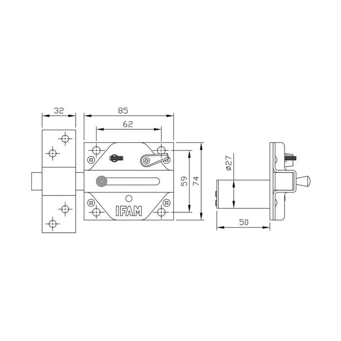 Serrure de sécurité IFAM CS88 Métal Acier 2 Serrure de sécurité IFAM CS88 Métal Acier 2