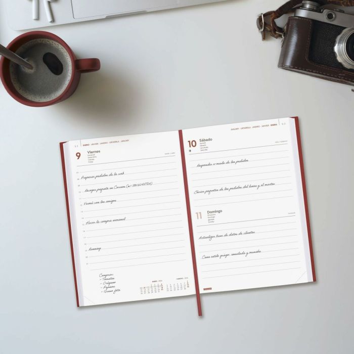 Agenda Finocam DYNAMIC MILANO Bordeaux A5 21 x 27 cm 2026 4 Agenda Finocam DYNAMIC MILANO Bordeaux A5 21 x 27 cm 2026 4