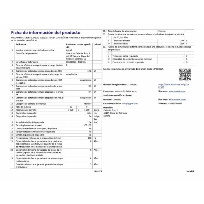 Écran iggual AA 24" Full HD 5 Écran iggual AA 24" Full HD 5