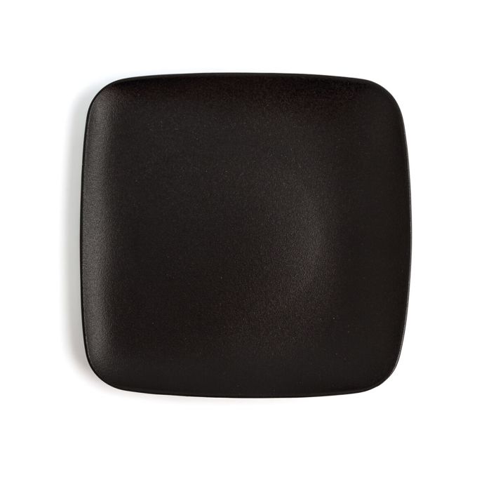 Assiette plate Ariane Antracita Carré Noir Céramique 20 cm (12 Unités) 2
