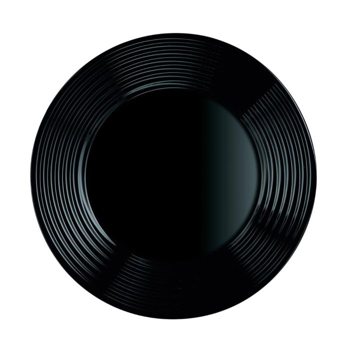 Plato Llano Vidrio Harena Negro Luminarc 25 cm 0 Plato Llano Vidrio Harena Negro Luminarc 25 cm 0