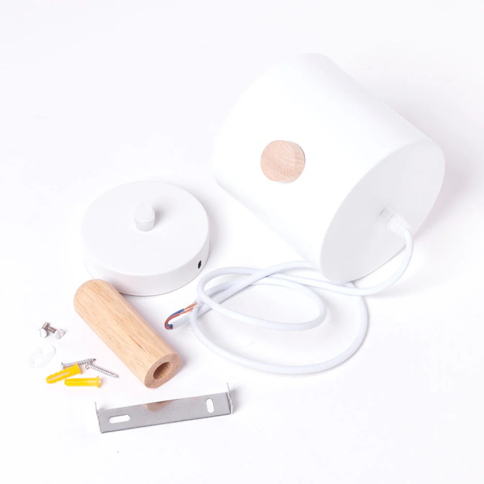 Lampe Suspendue Scarlet SKD-P1014-T Métal Bois Design Moderne Câble Réglable 9