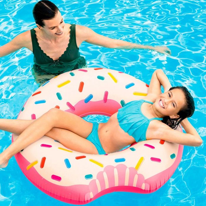 Roue gonflable Intex Donut Rose 107 x 99 x 23 cm (12 Unités) 3