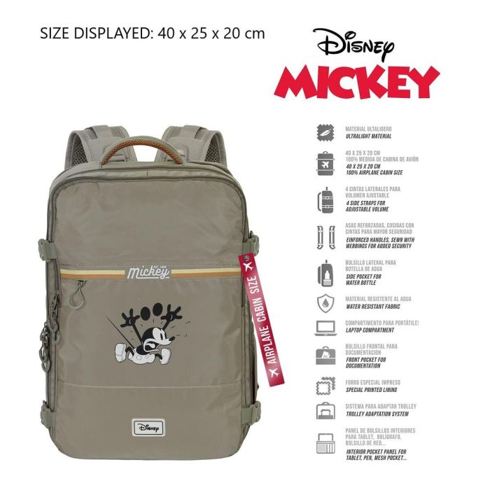 Sac à dos Multi-usage Mickey Mouse Kaki Cabine 5