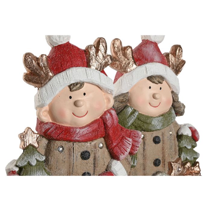 Décorations de Noël Home ESPRIT Marron Rouge 23 x 10,5 x 40 cm (2 Unités) 3