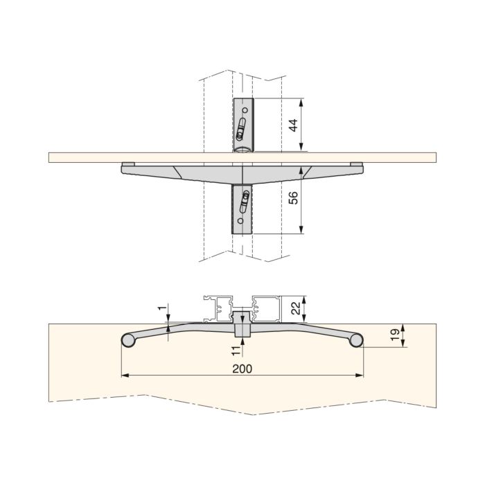 Emuca Lot de consoles pour 5 tablettes en verre pour la structure Zero, verre non inclus, Zamak, Peint en noir texturé 8