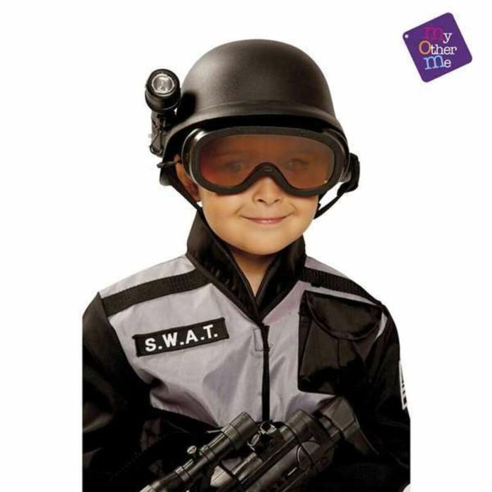Casque Enfant My Other Me Noir Policier Swat 58 cm 0 Casque Enfant My Other Me Noir Policier Swat 58 cm 0