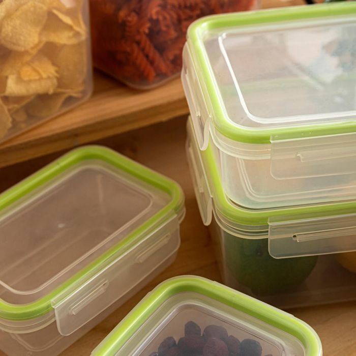 Recipiente Rectangular Hermético Plástic Greenery Quid 10,6x15,2x5,6 cm, 0,475 L 3 Recipiente Rectangular Hermético Plástic Greenery Quid 10,6x15,2x5,6 cm, 0,475 L 3