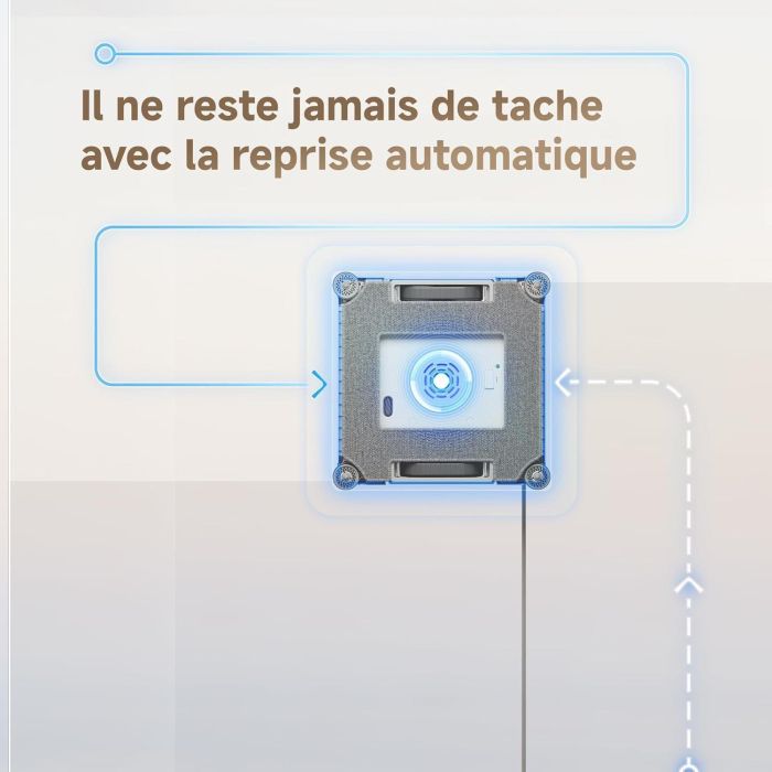 DREAME C1 - Robot Laveur de Vitres - Protection et Sécurité Fiables - Technologie CornerClean - Nettoyage Humide Minutieux 4