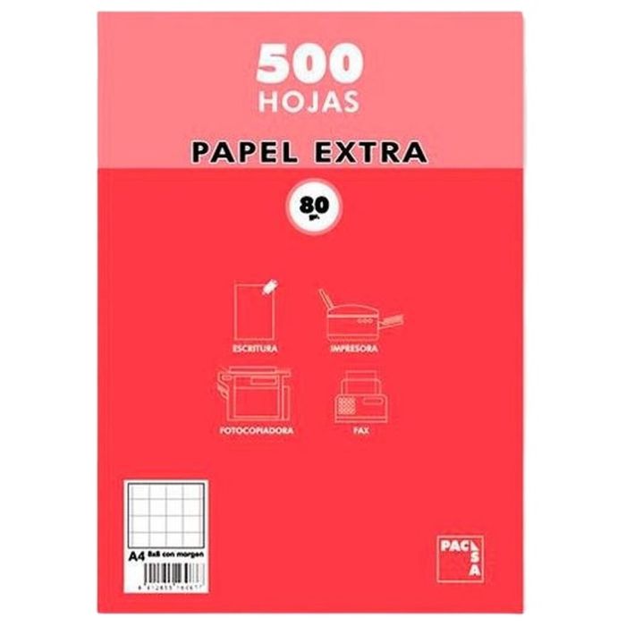 Papier Pacsa EXTRA Blanc A4 500 Volets (5 Unités) 2 Papier Pacsa EXTRA Blanc A4 500 Volets (5 Unités) 2