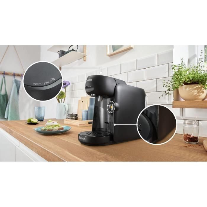 Bosch TASSIMO T16 Finesse - Machine à café et boissons chaudes 1400 W noir, fonction IntensityBoost, réservoir 0.7L, nettoyage automatique, plastique recyclé