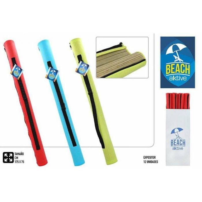 Natte de plage Colorbaby Jaune Bleu Rouge PVC 75 x 175 cm