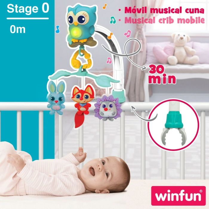 Carrousel pour Berceau Winfun Forêt 3-en-1 31,5 x 42 x 24,5 cm Plastique (4 Unités) 3 Carrousel pour Berceau Winfun Forêt 3-en-1 31,5 x 42 x 24,5 cm Plastique (4 Unités) 3