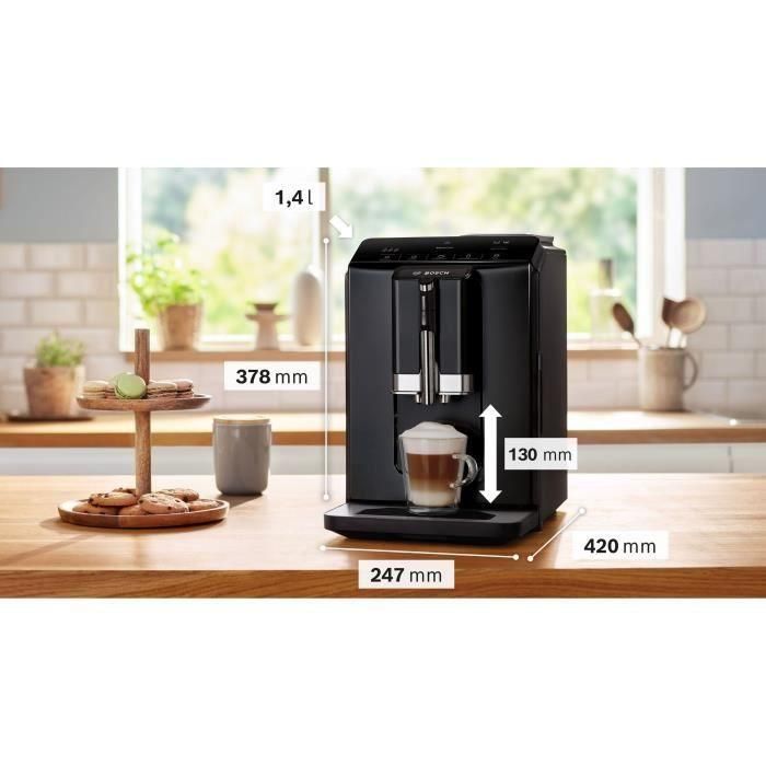 Machine a café broyeur expresso Verocup - BOSCH - TIE20119 Serie 2 - 1300 W - 250 g de grains - 1,4 L - Noir 3
