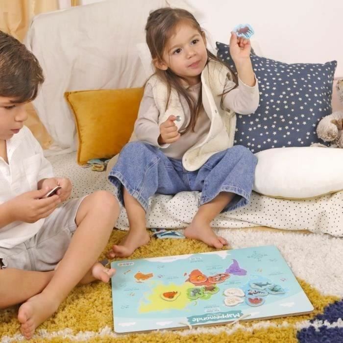 Jouet Educatif 40 x 30 cm Multicouleur Mappemonde 4