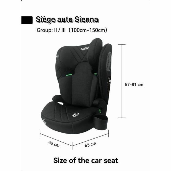 Siège de Voiture Nania Noir ECE R129/04 1 Siège de Voiture Nania Noir ECE R129/04 1