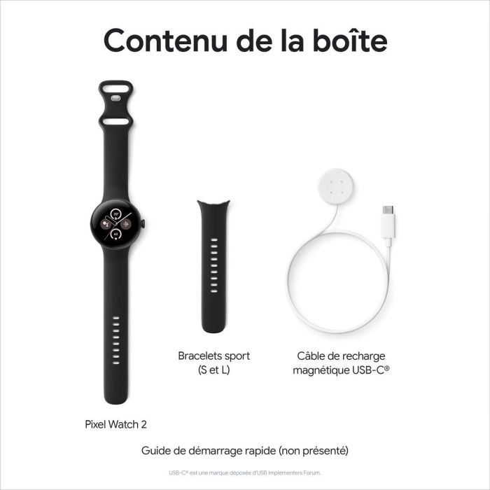 Montre intelligente Google Pixel Watch 2 Noir 1,2" 41 mm Ø 41 mm 2