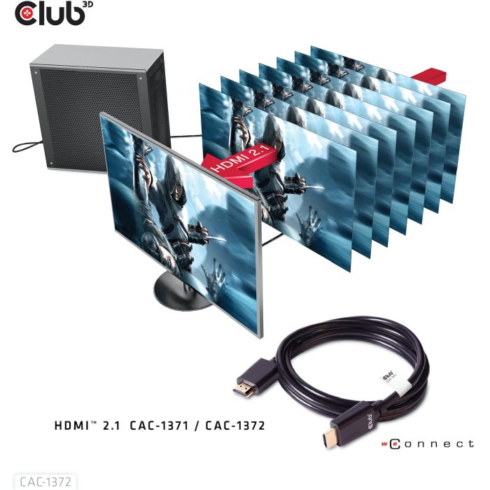 Club3D HDMI-Kabel A -> A 2.1 Ultra High Speed 10K HDR 2m retail 12