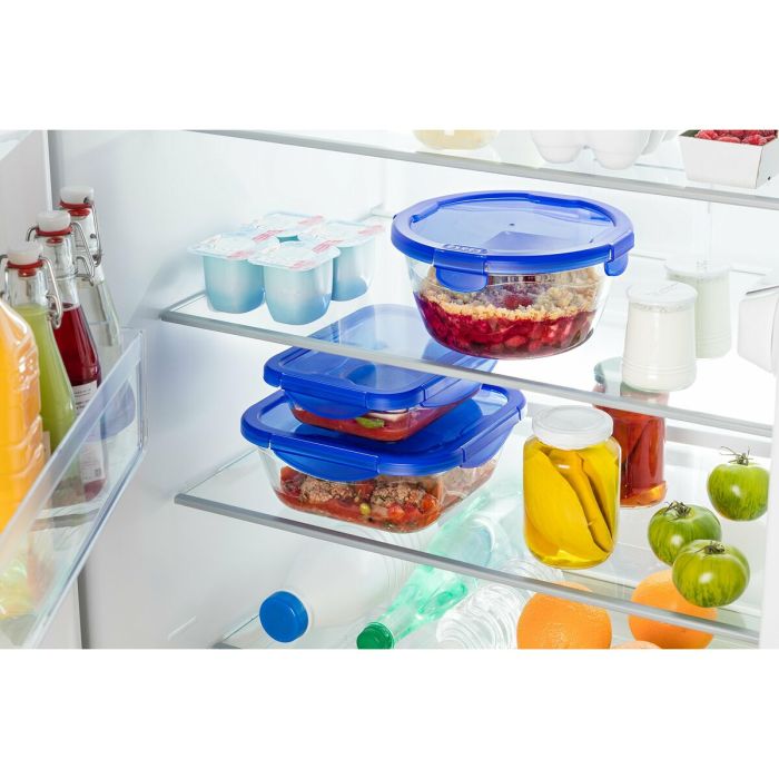 Récipient de Conservation des Aliments Pyrex Bleu Transparent Ronde 1,6 L (6 Pièces) 13
