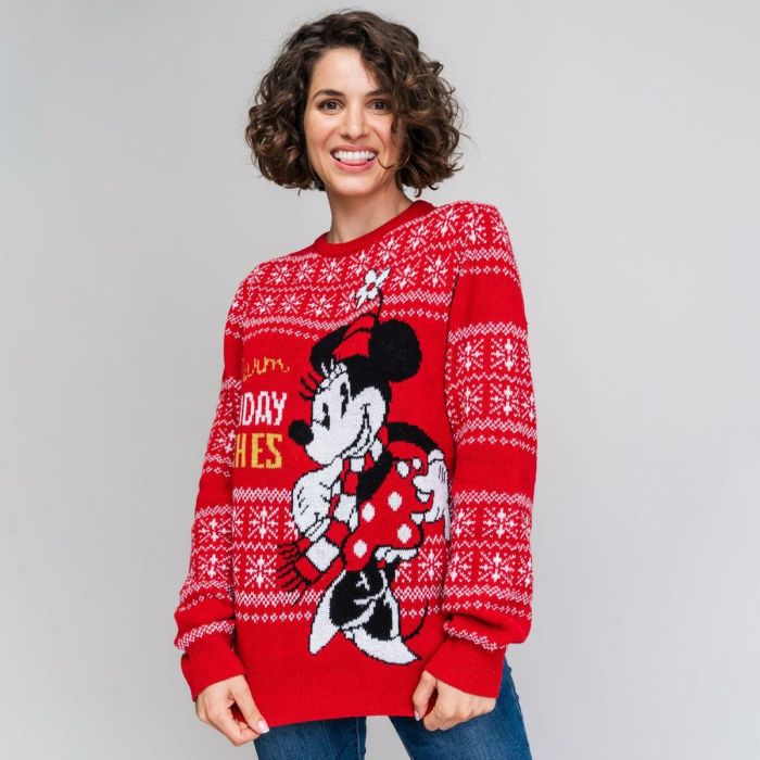 Pull femme Minnie Mouse Rouge 6