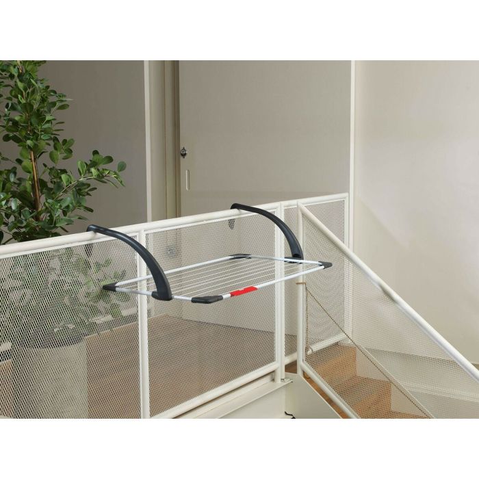 Corde à linge Vileda 157229 Sunset CJ6 A accrocher sur le balcon Acier Blanc Résine (110 x 56 x 28 cm) (10 m) 1