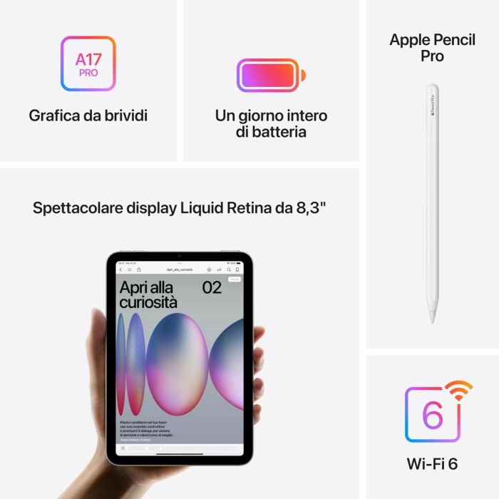 Tablette Apple MXN63TY/A 8 GB RAM 128 GB Gris 8,3" 5