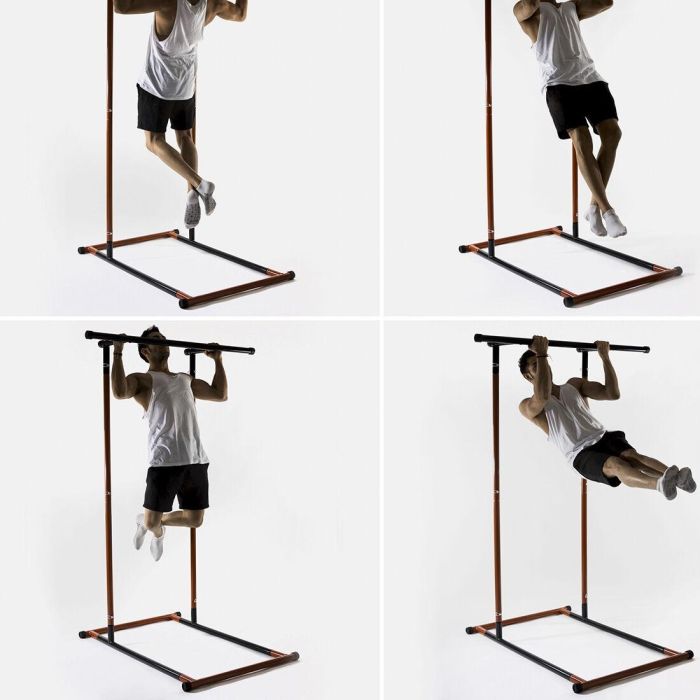 Pack Station de Tractions et Fitness avec Guide D'Exercices et Set de Bandes de Résistance avec Accessoires et Guide d´Entraînem 4