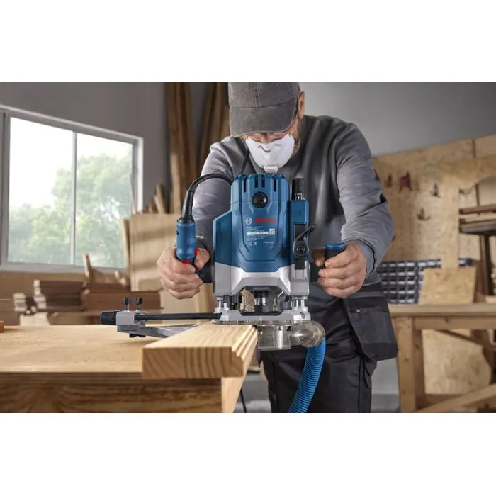 Bosch Professional Défonceuse GOF 20-12 - 2000W - Collet 16mm - Pour rainures, feuillures et profils dans le bois - Avec accessoires