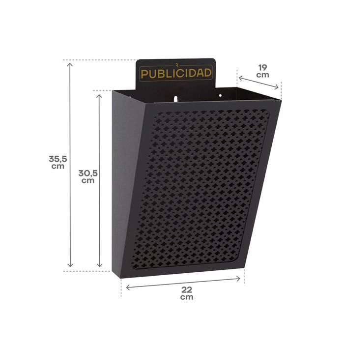 Boîte aux lettres Arregui Noir Acier 22 x 19 x 35,5 cm 1