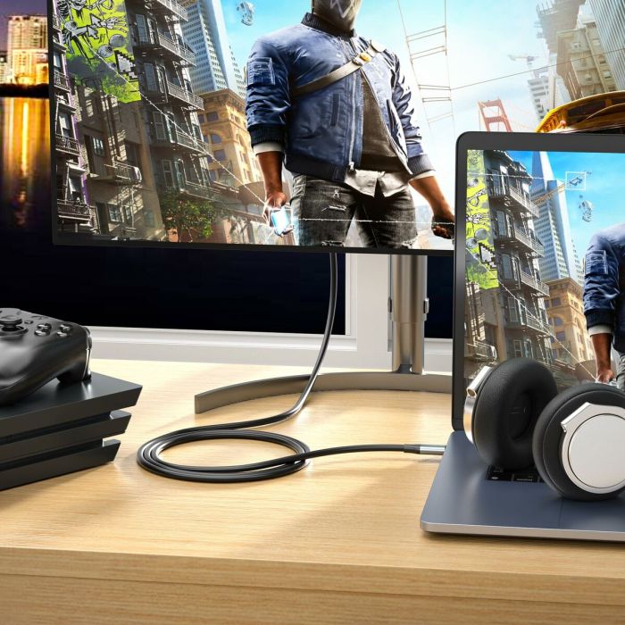 Câble USB-C vers HDMI Silver HT LOGAN Noir 4